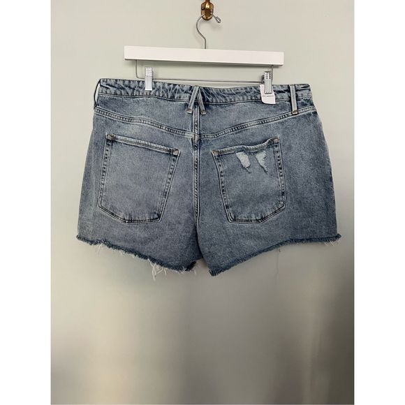 Good American Women's Good Girlfriend Indigo 108 Denim Shorts Size 18 NWT - Picture 6 of 6